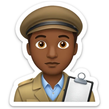 Un journaliste, de type masculin et africain. sticker