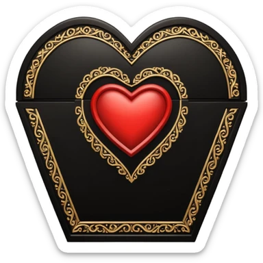 heart with a gothic coffin sticker
