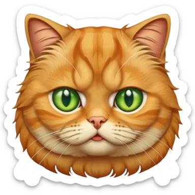 angry Scottish Fold cat sticker