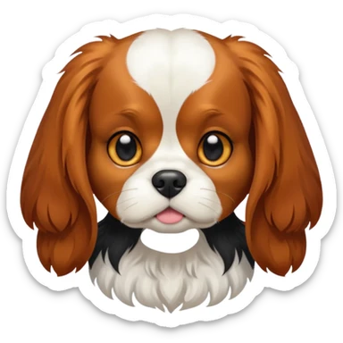 Cavalier king charles spaniel tricolor sticker