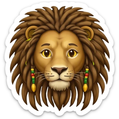 Rasta lion man sticker