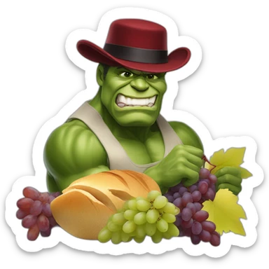 Hasidic Hulk Hogan’s bar mitzvah eating grapes riding a bear sticker