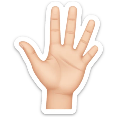 hand making an L shape sticker