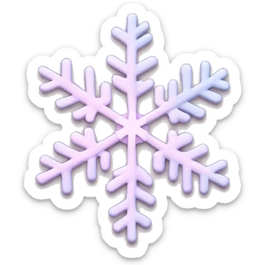 pastel pink snowflake  sticker