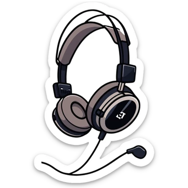 Gaming headset with microphone sticker