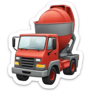 Red Concrete mixer sticker