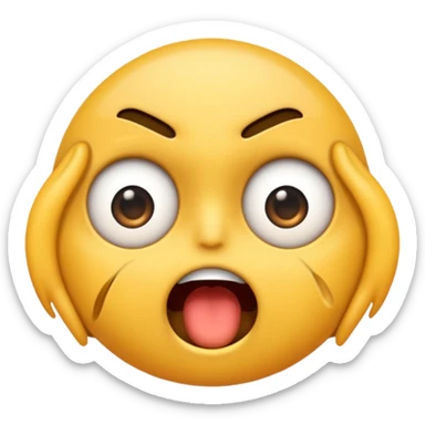 Create an emoji that’s crashing out  sticker