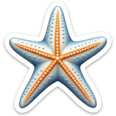 white star fish sticker