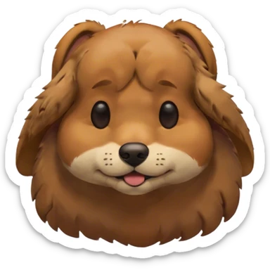 A brown dog closing his eyes with the sun on his face sticker