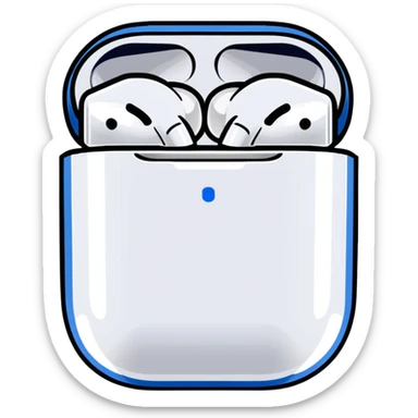 blue airpods max headphones sticker