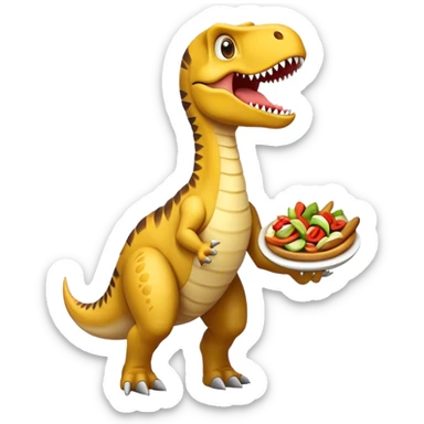 Souvlaki dinosaur sticker