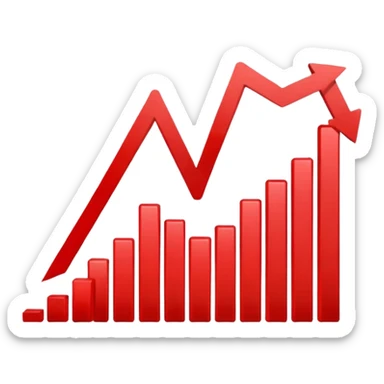 chart going down sticker