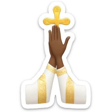 Orthodox christian hand blessing gesture sticker