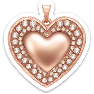 Bejeweled rose gold heart sticker