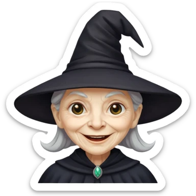 The witch Into the Woods old  sticker