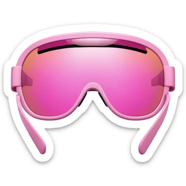 extra bulky pink visor sunglasses, ultra thick Y2K style, maximum chunky design sticker