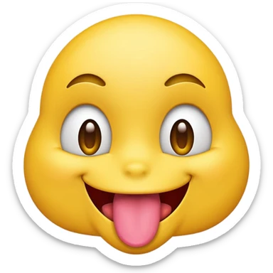 silly emoji smirking face with tongue out flared  nostril sticker