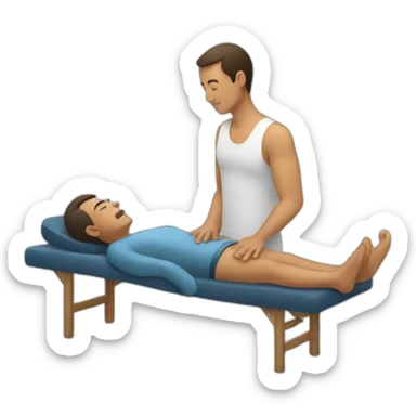 A man massage sticker
