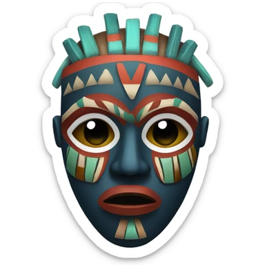 african tribal mask sticker