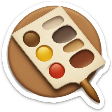 vintage brown artist palette sticker