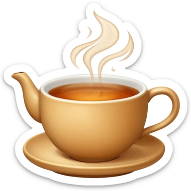 a cup of tea sticker