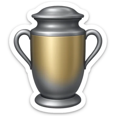 grey metalici urn sticker