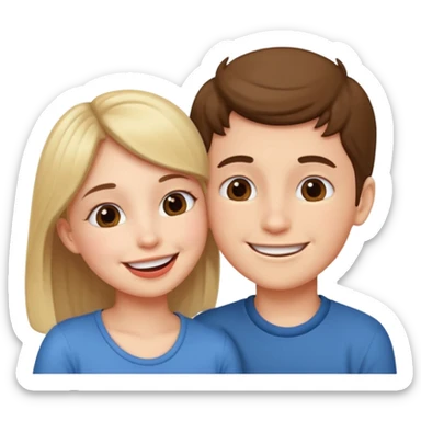 Boy and girl making out sticker