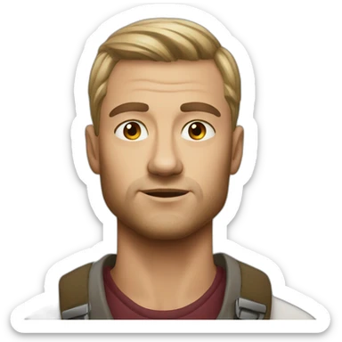 Man latvian cool look strong sticker