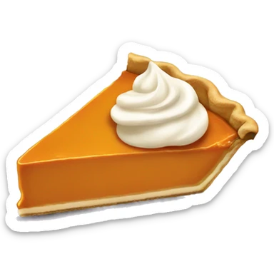 Slice of pumpkin pie with cream sticker
