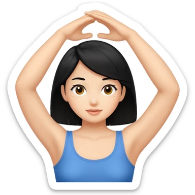 Black hair at underarms sticker