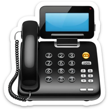 Corporate Black office phone sticker