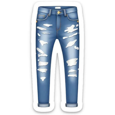 (white paint splatter) on jeans lap sticker