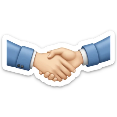 two white hands in a secret handshake sticker