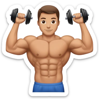 guy how to bicep curls sticker