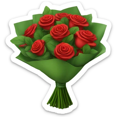 Bouquet of red roses  sticker