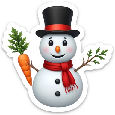 Cute snowman full body with legs and all sticker