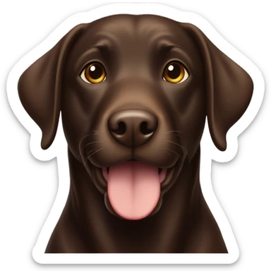 Chocolate labrador sticker