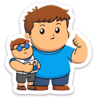 romanian boy with light skin and medium brown hair, holding up his arm in a cast, with a cartoon drawing of Peter Griffin on the cast sticker