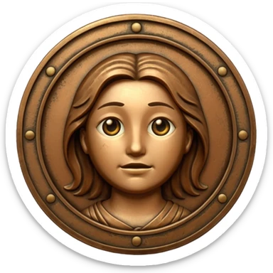 bronze coin sticker