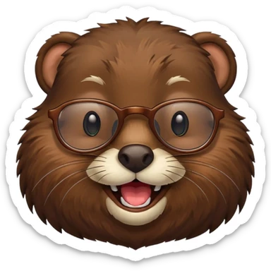 spectacled beaver sticker