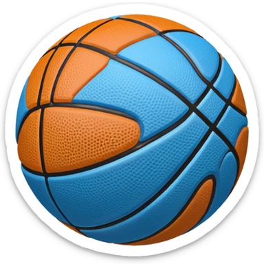 Blue basketball bal sticker