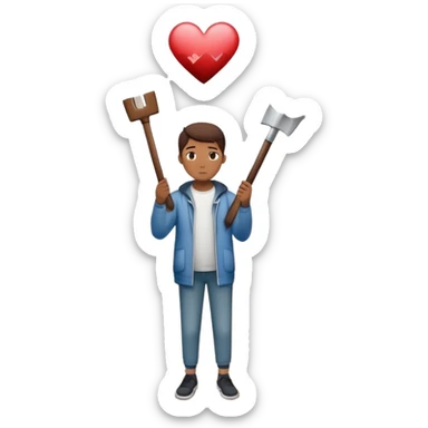 The image shows a person across a foggy bridge, a personal journey, emotional tones. In their hands, they carry symbolic tools labeled “Compassion” and “Forgiveness,” suggesting healing after emotional pain-- hearts sticker