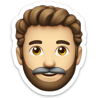 Calvo con barba y letras Tineo sticker