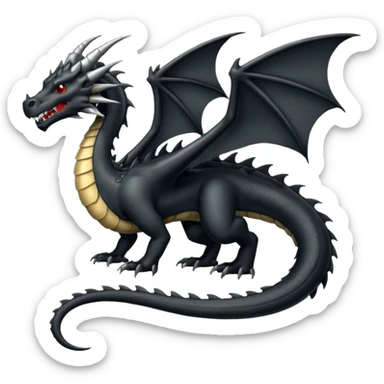 Dragón negro sticker