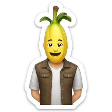 Homme avec banane sticker