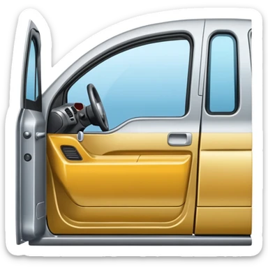 car door open from front view sticker