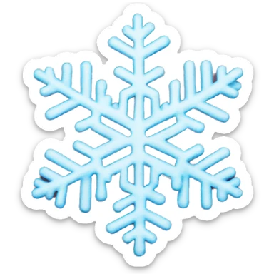 heart snowflake sticker