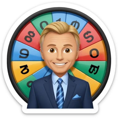 Wheel of Fotune tv pat sajak sticker