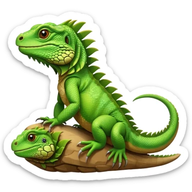 simple and cute iguana sticker