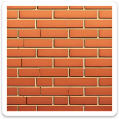 brick wall viewed from the side, perspective view sticker